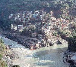 Devprayag : The confluence of the Alaknanda and the Bhagirathi